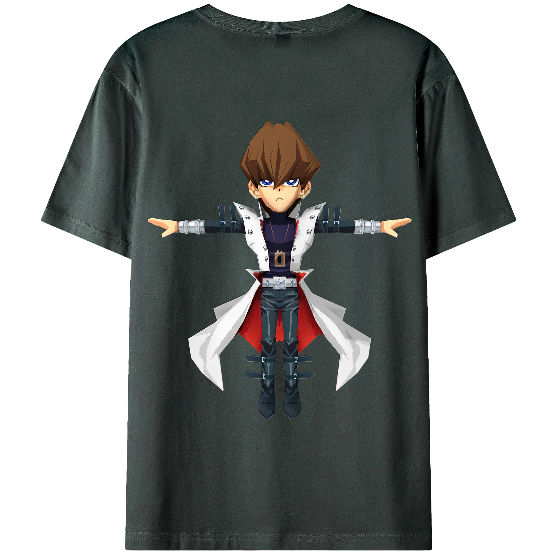 （画像用） 遊☆戯☆王 Yu-Gi-Oh! 綿100％ メンズ半袖Tシャツ（バックプリント） 通気性